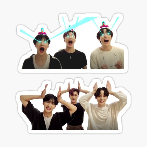 Item preview, San, Seonghwa and Yunho Ateez Cute Meme designed and sold by julietap1.
