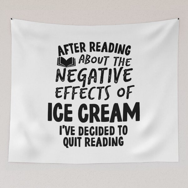 Item preview, Funny Quit Ice Cream Quote designed and sold by HalpinDesign.