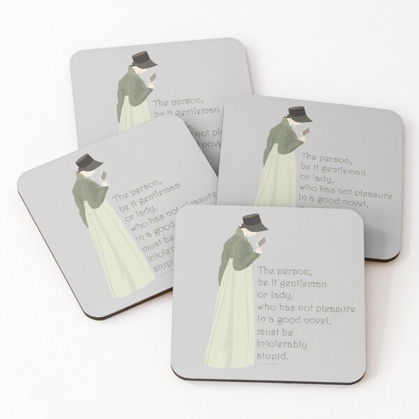 Item preview, A Good Novel - Regency Lady Jane Austen Quote designed and sold by MissBennett.