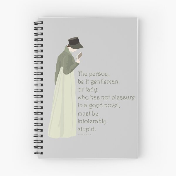 Item preview, A Good Novel - Regency Lady Jane Austen Quote designed and sold by MissBennett.