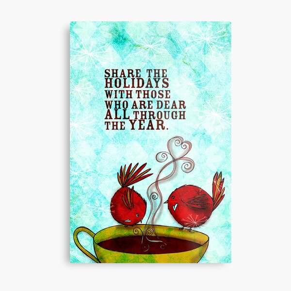 CHRISTMAS - What my #Coffee says to me Metal Print