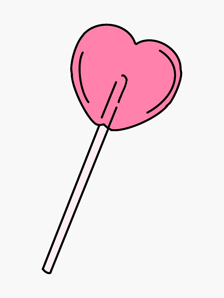  pink heart lollipop sticker for sale by valerie designs redbubble