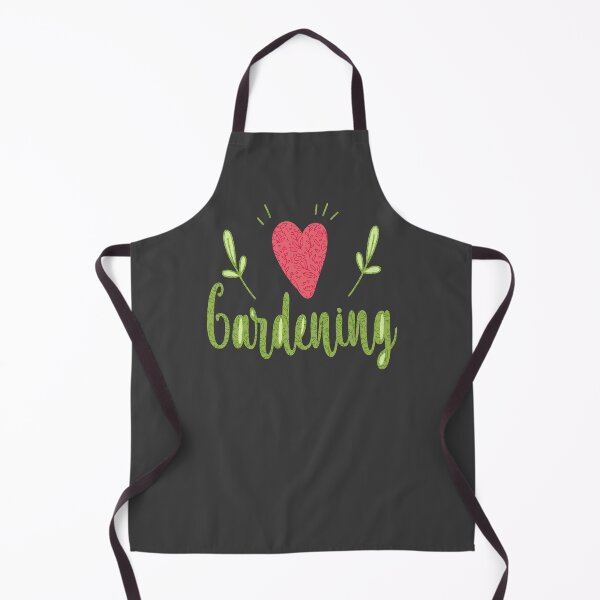 Love Gardening Heart Hand Drawn Simple Apron