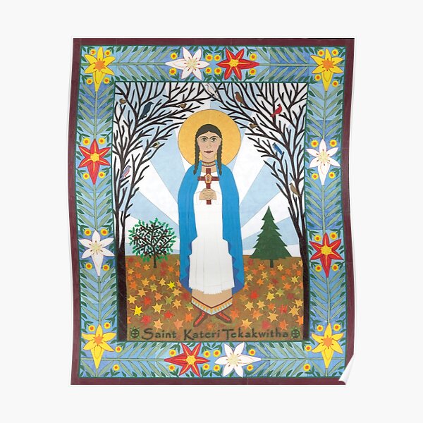 St. Kateri Tekakwitha Icon Poster