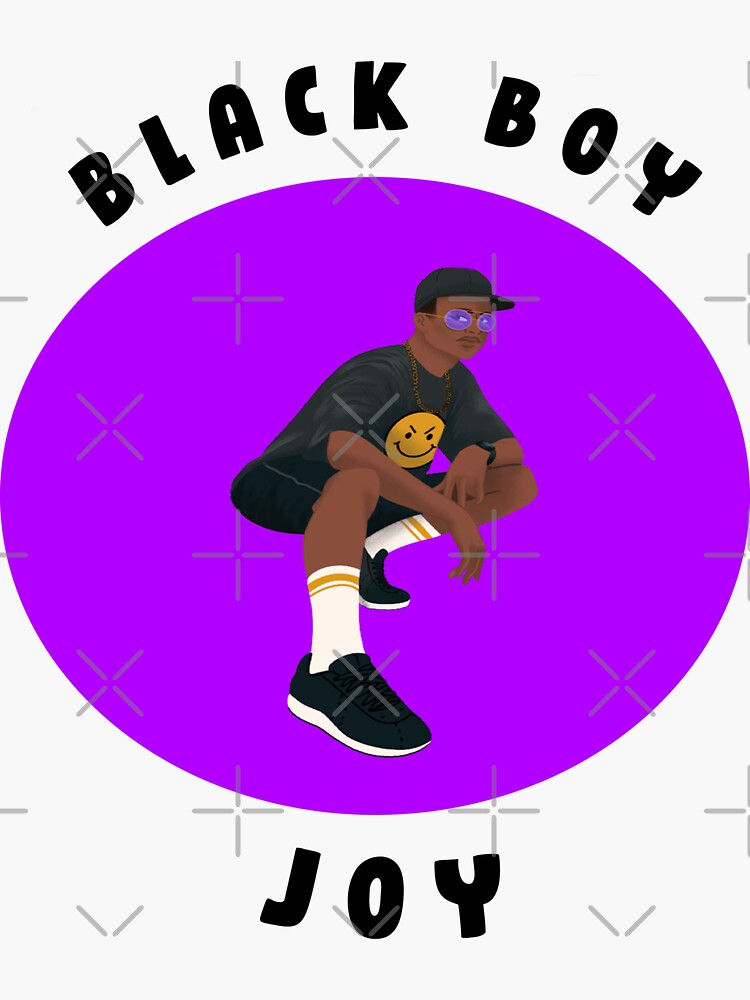 "BLACK BOY JOY" Sticker for Sale by RetroPlaceee Redbubble