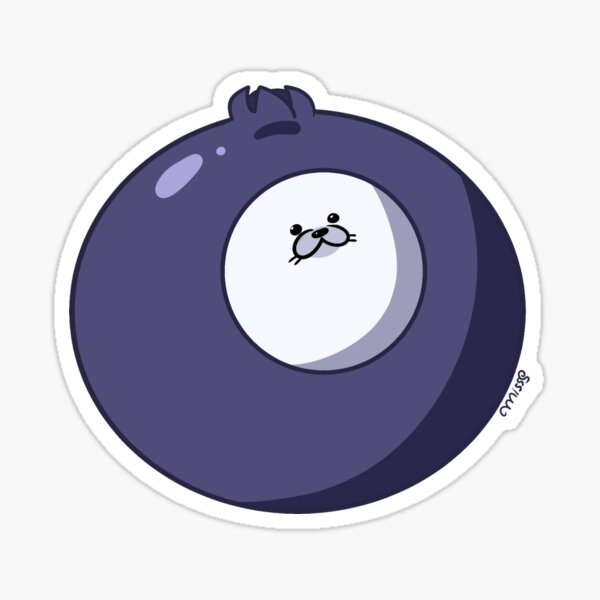 "Blueberry seal" Sticker by seafari Redbubble