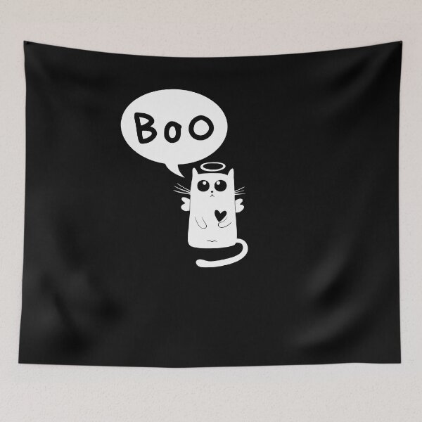 Item preview, Ghost Angel Cat - Boo designed and sold by BellaVille.