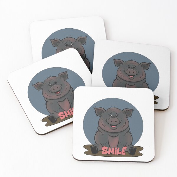Item preview, Smiling pig with background designed and sold by Laura Burger.