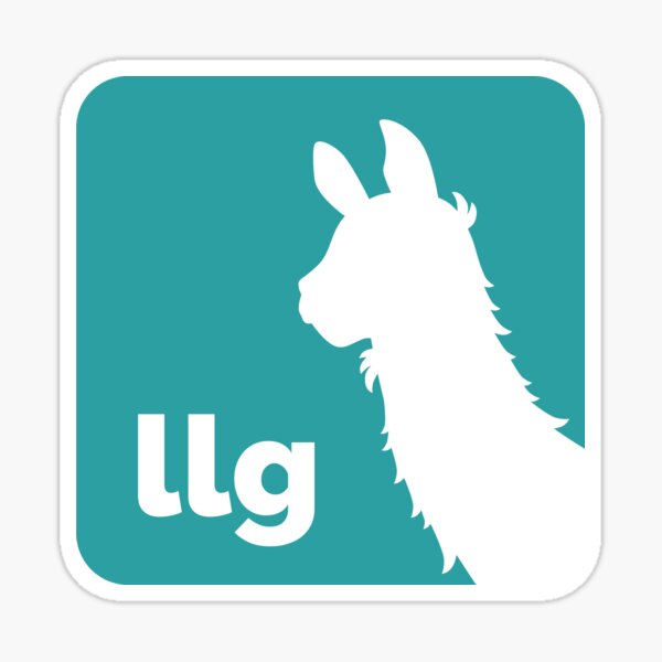 Llama Square Logo Sticker