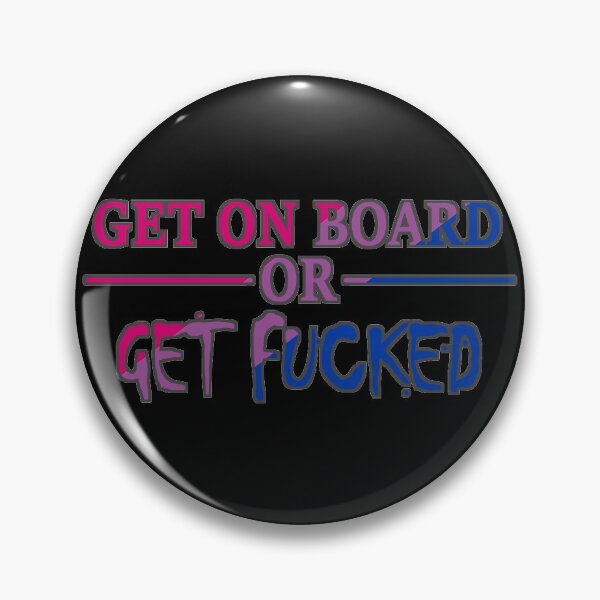 Item preview, GET ON BOARD OR GET FUCKED bi flag designed and sold by socksonat3am.
