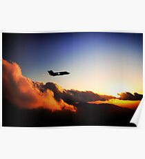 F35 Stealth Silhouette Poster
