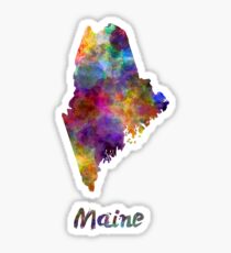 Maine US state in watercolor Sticker