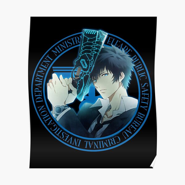 Vintage Psycho Pass Thriller Manga Characters Shinya Akane Poster For Sale By Margaritaherma3 Redbubble