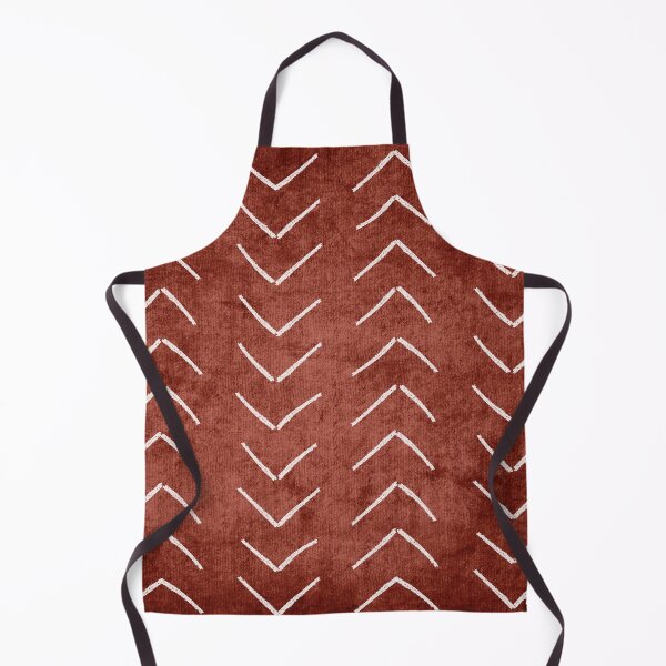 Item preview, African Mud Cloth Boho Arrows White and Rust Terracotta designed and sold by TheCozyCottage.