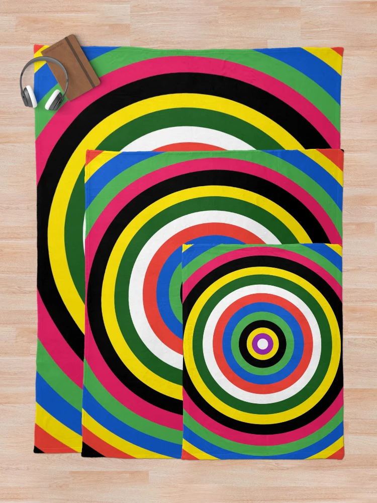 Thumbnail 5 of 6, Throw Blanket, Colorful circle pattern designed and sold by Rajeev Singh.