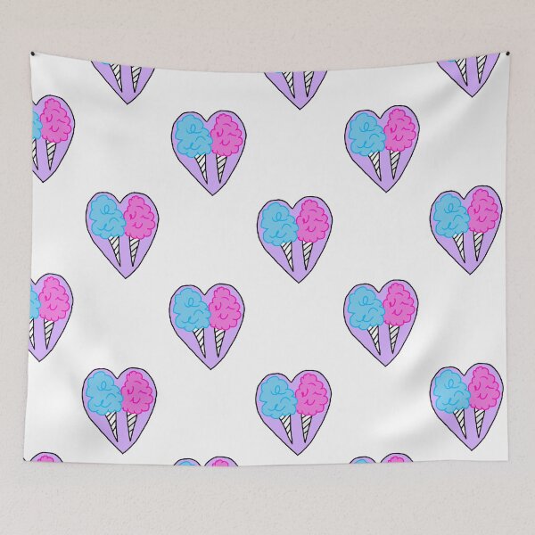 Item preview, Cotton candy heart designed and sold by ShopCaroDesigns.