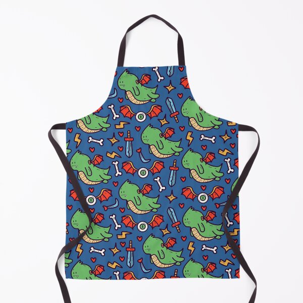 Item preview, Hand Drawn Doodle Cartoon Dragon Seamless Pattern Design designed and sold by Peekonet.