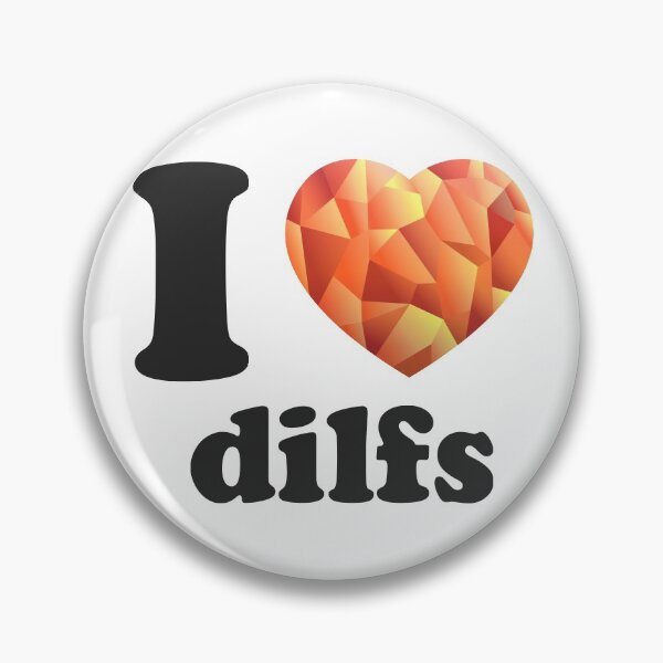 Item preview, I HEART DILFS - I LOVE DILFS - Orange Poly HEART designed and sold by aventi24.