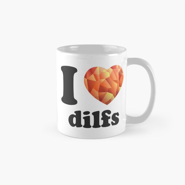 Item preview, I HEART DILFS - I LOVE DILFS - Orange Poly HEART designed and sold by aventi24.