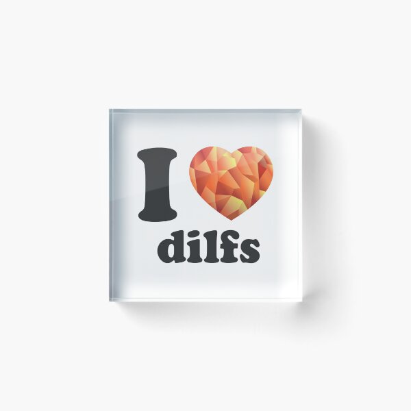 Item preview, I HEART DILFS - I LOVE DILFS - Orange Poly HEART designed and sold by aventi24.