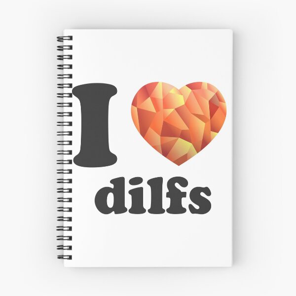 Item preview, I HEART DILFS - I LOVE DILFS - Orange Poly HEART designed and sold by aventi24.