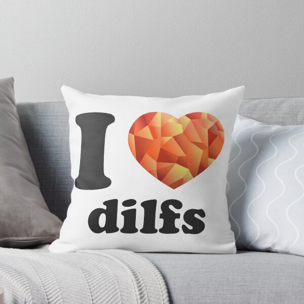 Item preview, I HEART DILFS - I LOVE DILFS - Orange Poly HEART designed and sold by aventi24.