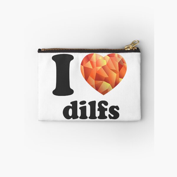 Item preview, I HEART DILFS - I LOVE DILFS - Orange Poly HEART designed and sold by aventi24.