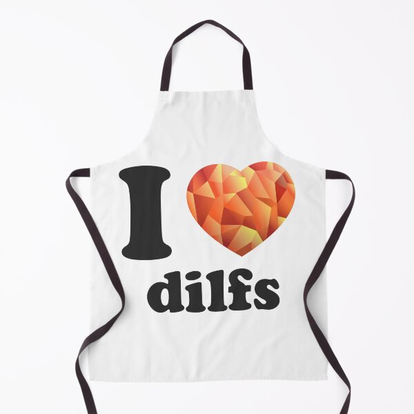 Item preview, I HEART DILFS - I LOVE DILFS - Orange Poly HEART designed and sold by aventi24.