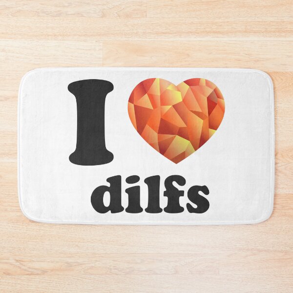 Item preview, I HEART DILFS - I LOVE DILFS - Orange Poly HEART designed and sold by aventi24.