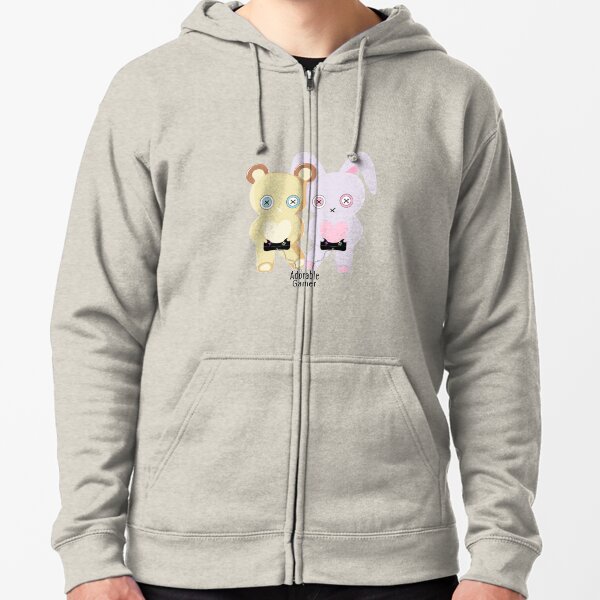 Adorable Gamer ~ Teddy & Bunny Zipped Hoodie