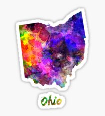 Ohio US state in watercolor Sticker