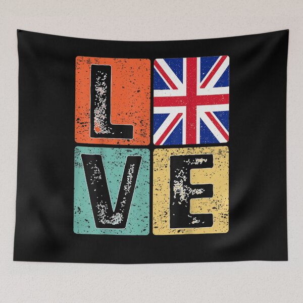 Item preview, Vintage Retro I Love United Kingdom Flag For British Pride  designed and sold by avareid3.