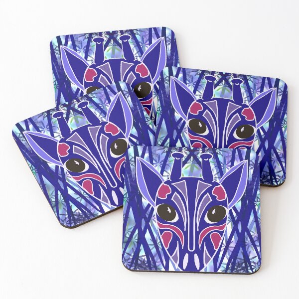 Item preview, Blue African giraffe mask designed and sold by Ruthanndesigns.