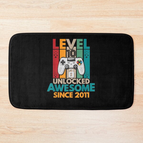 Item preview, Level 10 Unlocked Awesome 2011 10th Birthday Gift For Gamer  designed and sold by avareid3.