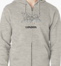 London tube map Zipped Hoodie