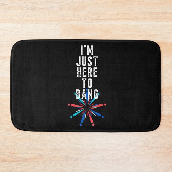 Item preview, Vintage I am Just Here To Bang Typography and firecracker illustration  designed and sold by garniturex.