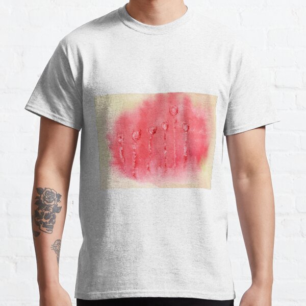 Red Abstract Tulips Watercolor Paiting Classic T-Shirt