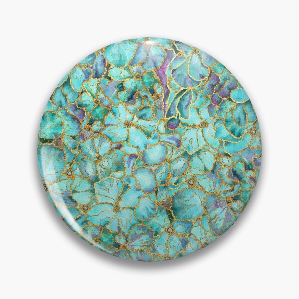 Item preview, Abstract flowers with golden streaks and rust  designed and sold by IrinaIkar.