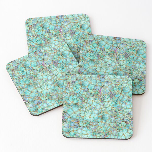 Item preview, Abstract flowers with golden streaks and rust  designed and sold by IrinaIkar.