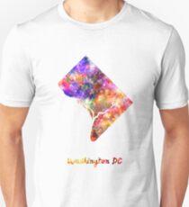 Washington DC US state in watercolor Unisex T-Shirt