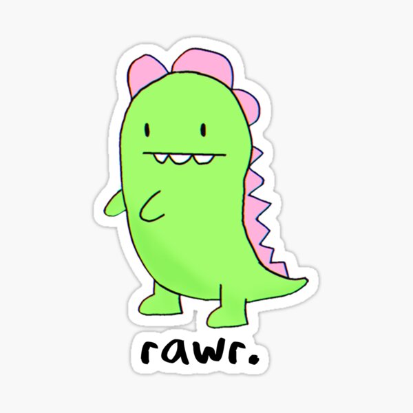 Cute Pink Rawr Dinosaur Merch & Gifts for Sale