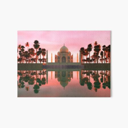 Taj Reflection Art Board Print