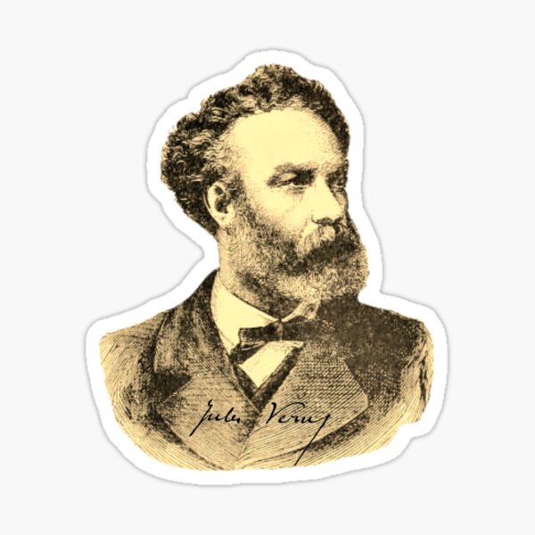 Author Jules Verne Sticker
