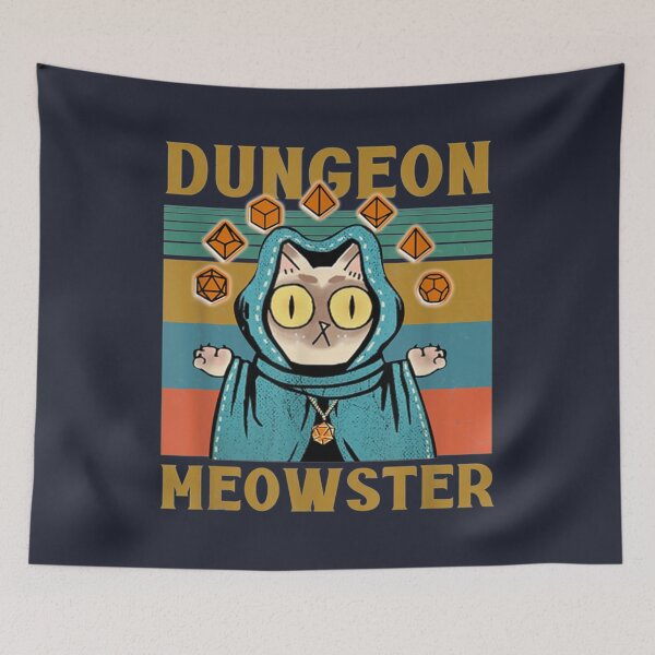 Item preview, Dungeon Meowster Funny NerdyGamer CatD20 Dice RPG designed and sold by Taoalzma.