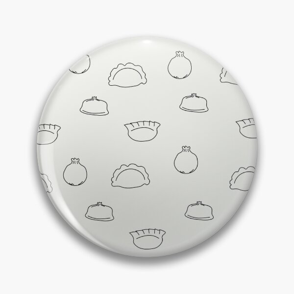 Item preview, Dumplings Black Art Print designed and sold by lineartdesigns.