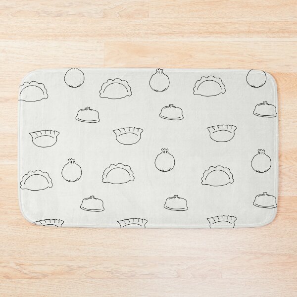 Item preview, Dumplings Black Art Print designed and sold by lineartdesigns.