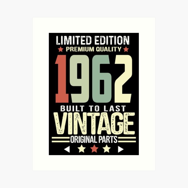 Artikel-Vorschau von Jahrgang 1962 - Retro-Geburtstag, designt und verkauft von MeroniGDesign.