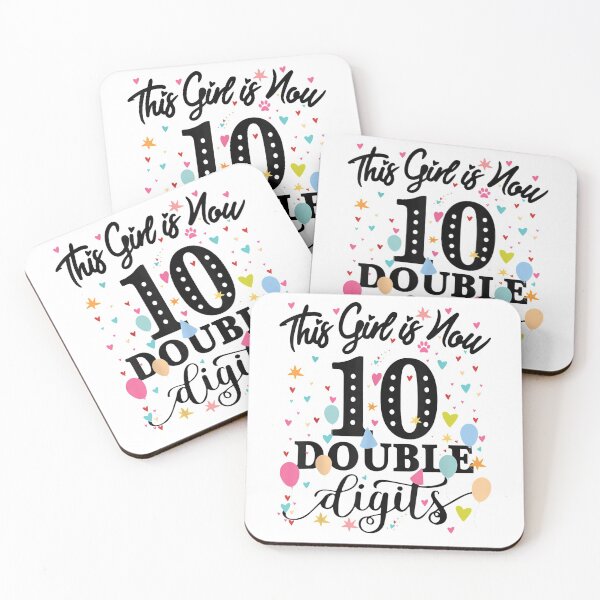 Item preview, 10th Birthday Gifts This Girl Is Now 10 Double Digits T-Shirt designed and sold by CyntoyaTatum.