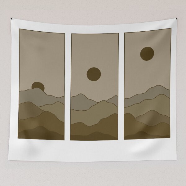 Item preview, Mountain Brownscale 3 Panel designed and sold by statonka.