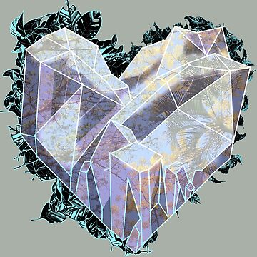 Artwork thumbnail, Tree Canopies in a Purple Crystal Heart by AheraRoses